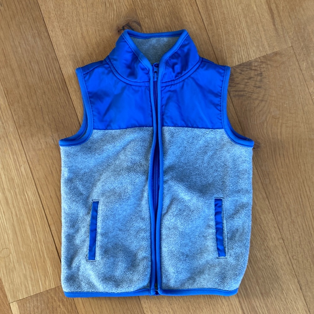 Old Navy 3T lightweight fleece gray-blue vest
